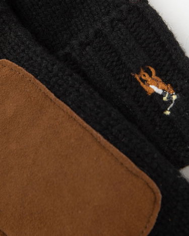 Handskar Polo by Ralph Lauren Knitted Gloves with Touchscreen Tips and Palm Patch Svart | 449959338001, 3