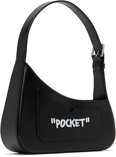 Handväska Off-White Off-White Jitney Quote Shoulder Bag Svart | OWNN18AC99LEA0011001, 2