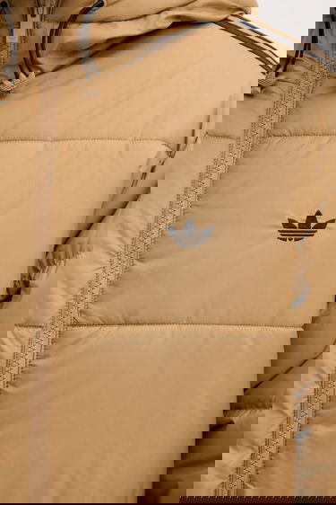 Pufferjacka adidas Originals Adicolor Padded Longline Hooded Jacket Brun | JW5847, 4