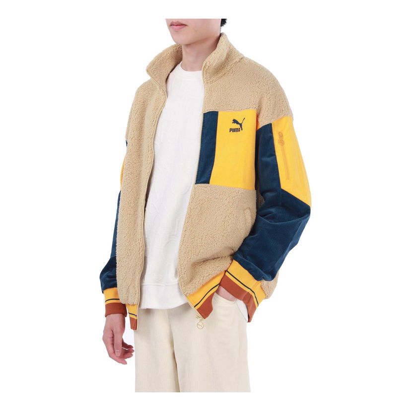 Jacka Puma Retro Sherpa Jacket Beige | 534678-12