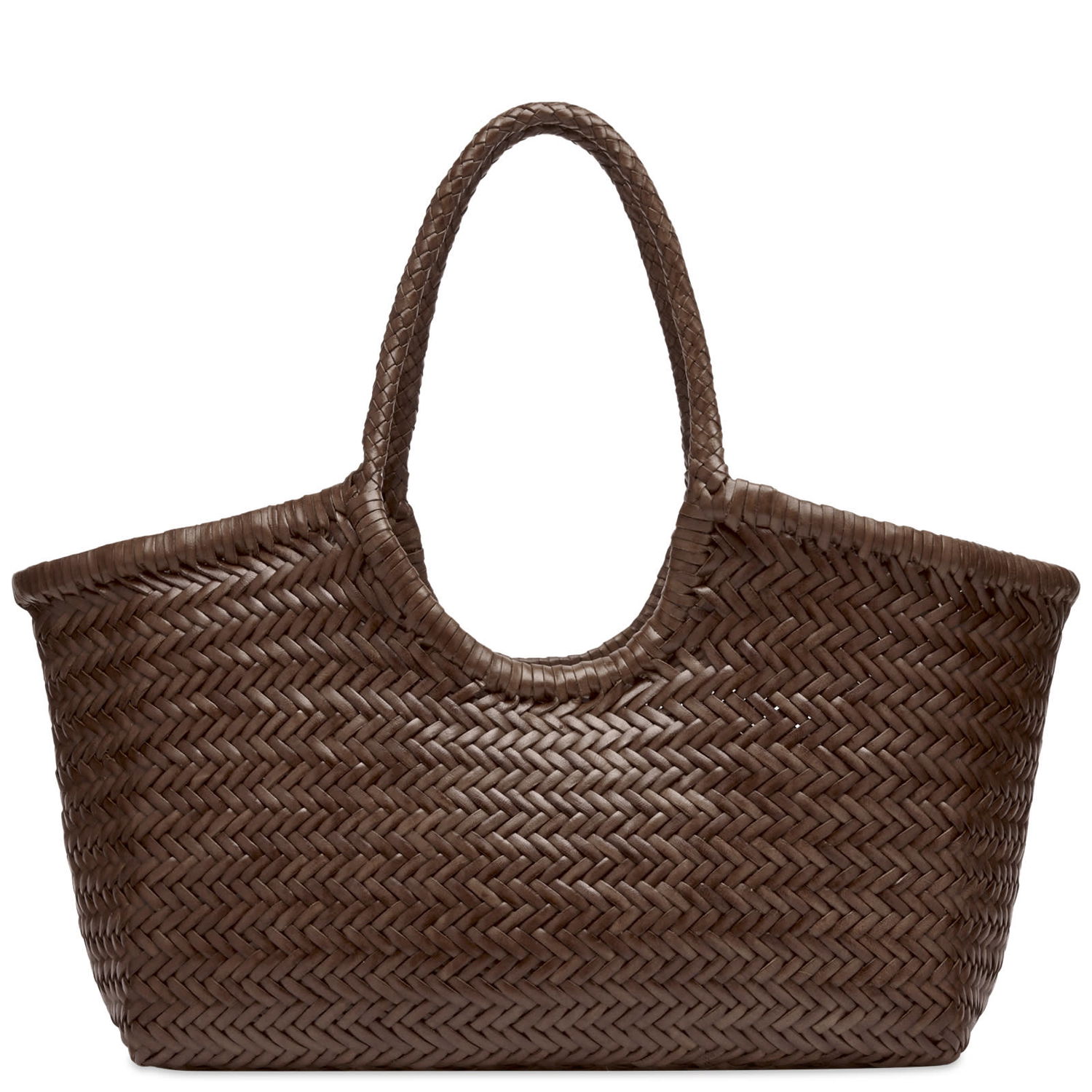 Handväska Dragon Diffusion Nantucket Basket Bag Brun | 8822-DARKBROWN, 0