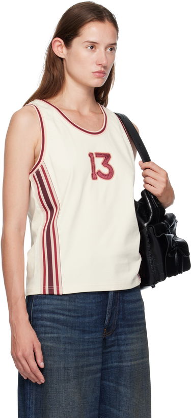 Linne Acne Studios Acne Studios Embroidered-Logo Tank Top Beige | BL0424-, 1