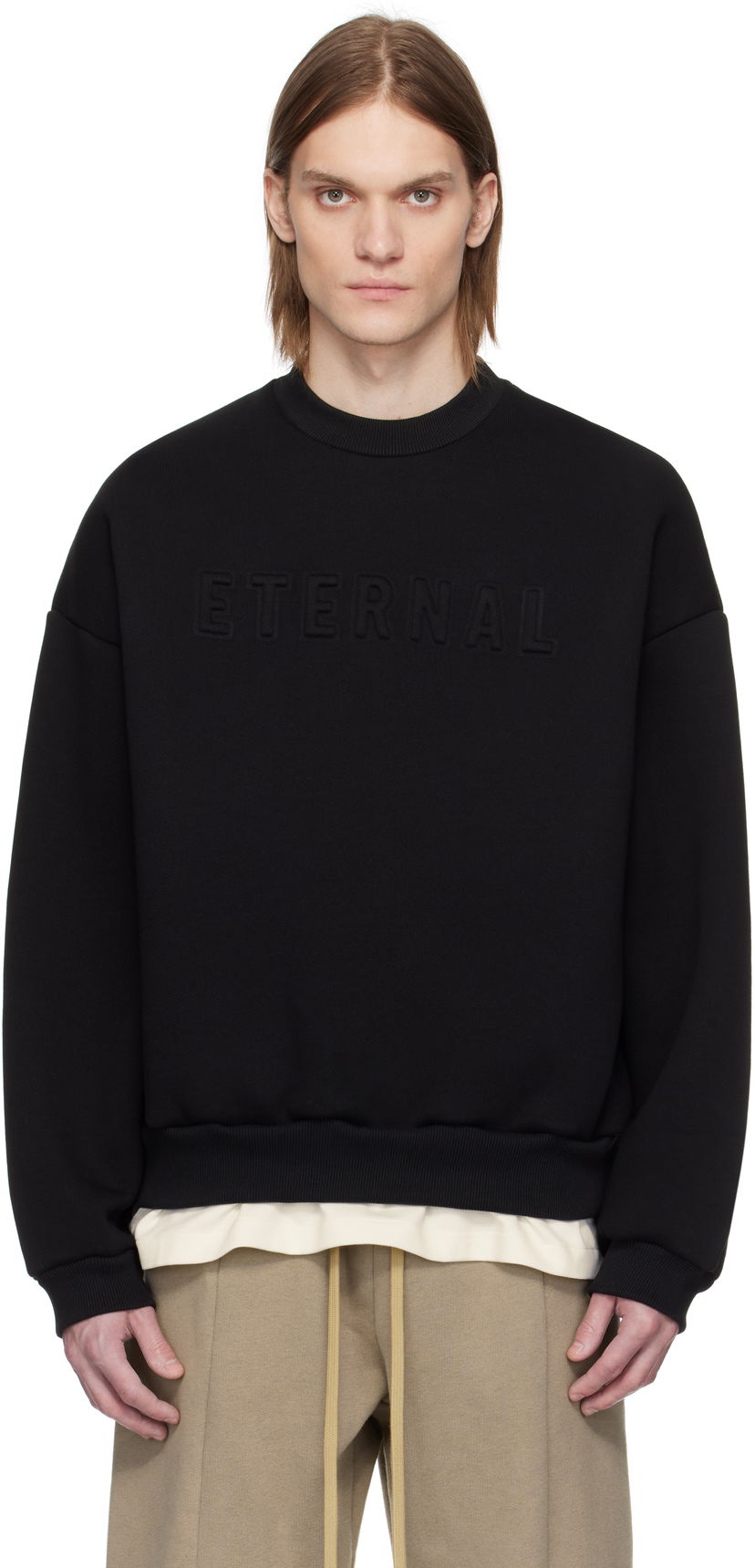 Sweatshirt Fear of God Fear of God 'Eternal' Fleece Sweatshirt Svart | FGE250-5141FLC