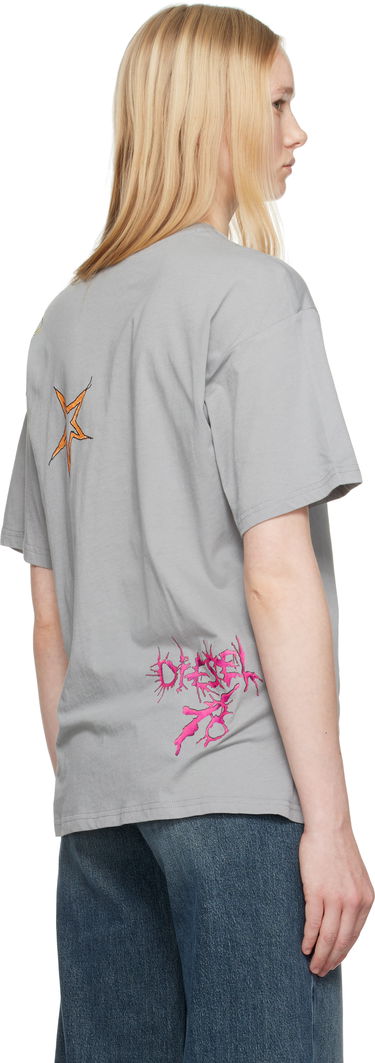 T-shirt Diesel Diesel T-Buxt-Q1 Graphic T-Shirt Grå | A17719 0AKBY, 2
