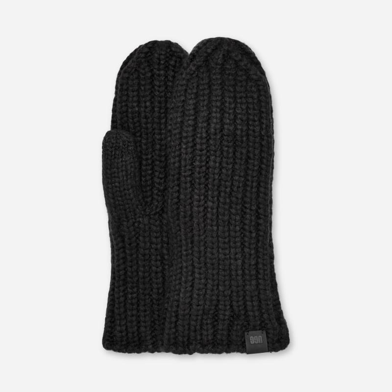 Handskar UGG UGG Rib Knit Mittens Svart | 101022-BLK, 0