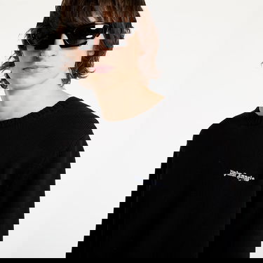 Sweater Palm Angels Logo Embroidered Sweater Svart | PMHE027C99KNI0021003, 4