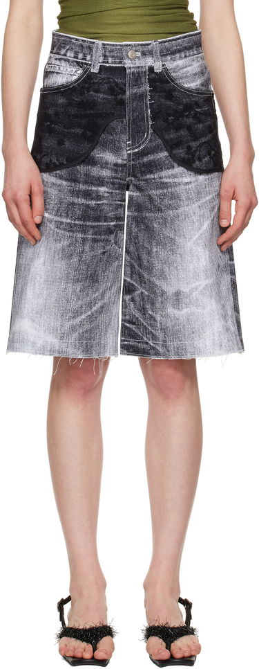 Shorts Andersson Bell Andersson Bell Lace Paneled Denim Shorts Grå | apa794w, 0