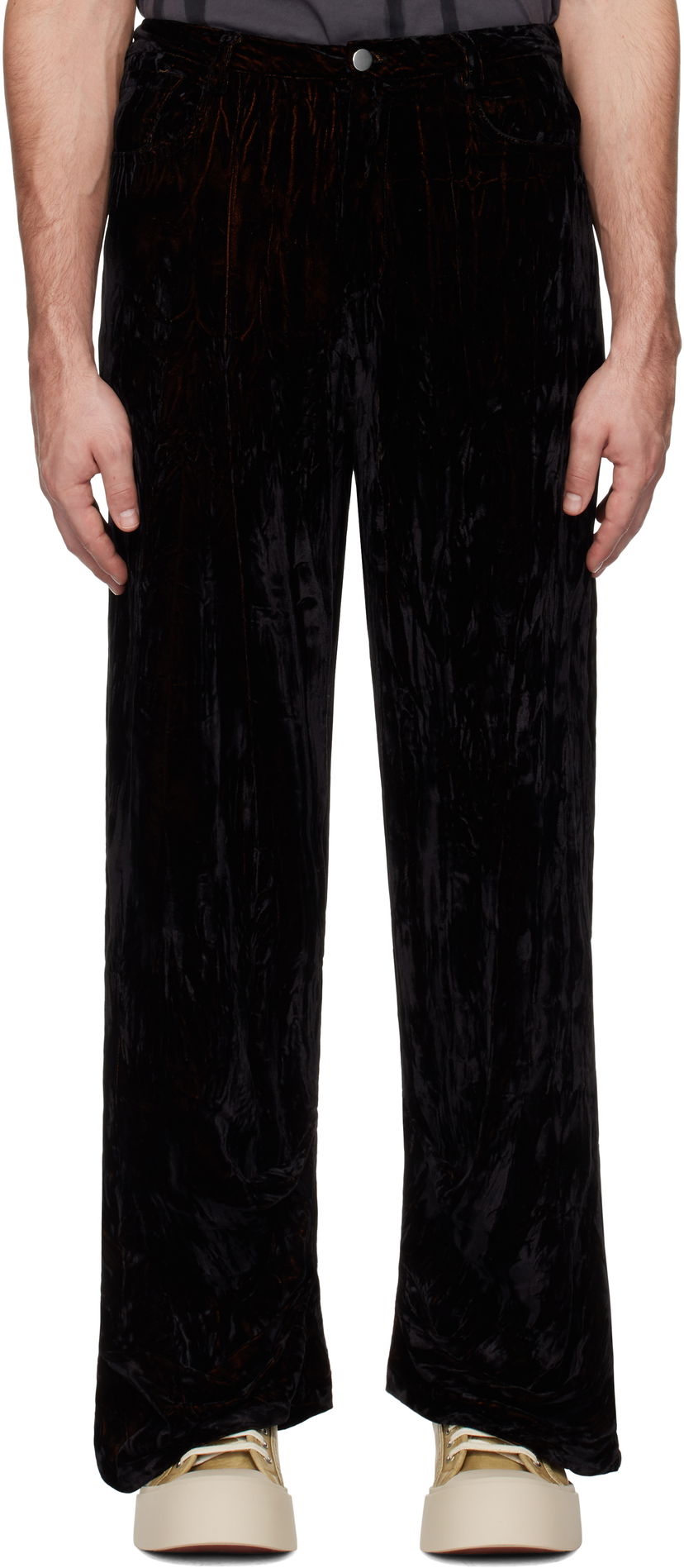 Byxor Collina Strada Collina Strada Dante Velvet Trousers Svart | XX6021