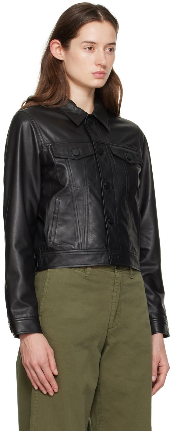 Jacka rag & bone rag & bone Debbie Leather Jacket Svart | WAW23H20161816, 1