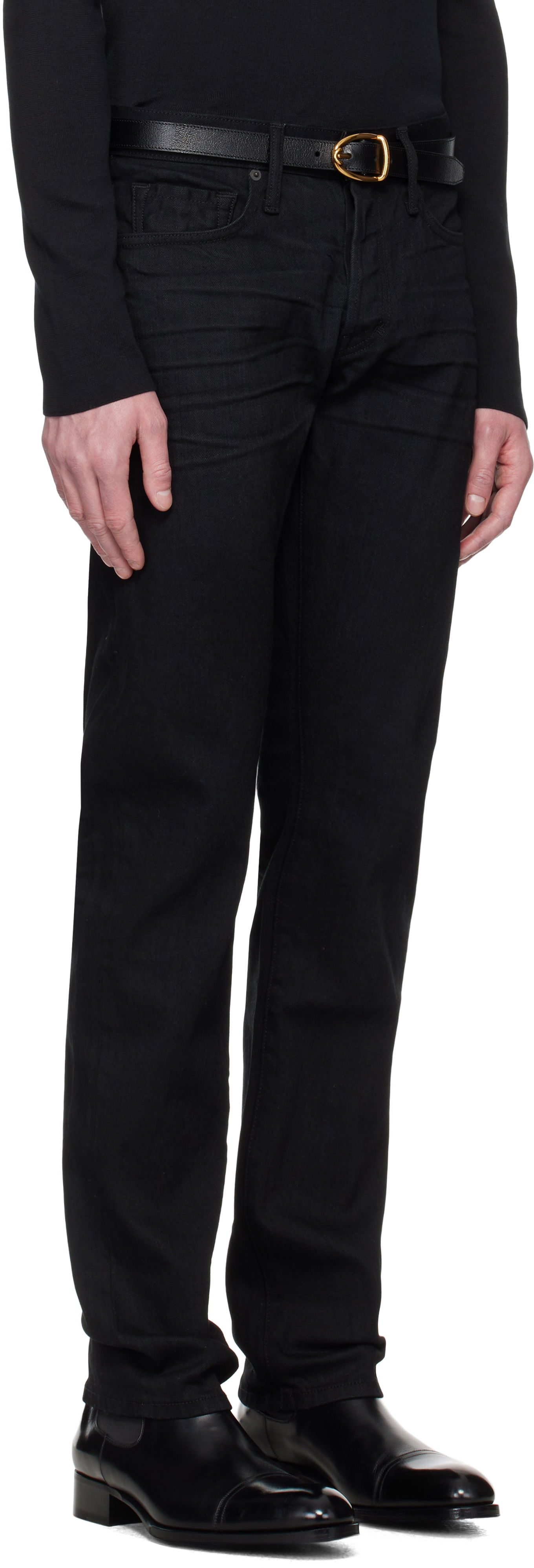 Jeans Tom Ford TOM FORD Stretch Straight Fit Denim Jeans Svart | DPH001-DMC005S23, 1