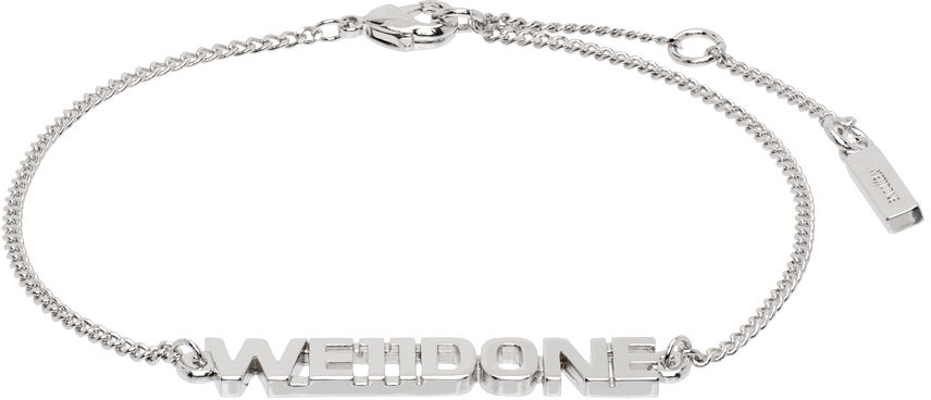 Armband We11done We11done Lettering Chain Bracelet Metallisk | WD-AJ2-24-540-U-SV, 0