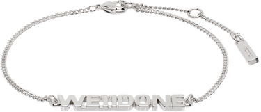 Armband We11done We11done Lettering Chain Bracelet Metallisk | WD-AJ2-24-540-U-SV, 0