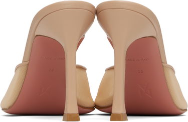 Tillbehör Amina Muaddi Amina Muaddi Alexa Mesh 95 Heeled Sandals Beige | SSENSE EXCLUSIVE 95MM ALEXA MESH, 1