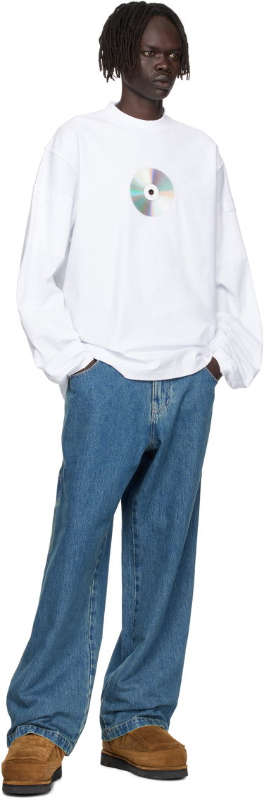 T-shirt VETEMENTS Vetements CD Reworked Long Sleeve T-Shirt Vit | UH76LS780W, 3