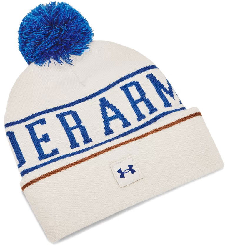 Mössa Under Armour Halftime Pom Beanie Hat Vit | 1386634-110, 0