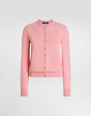 Sweater Dolce & Gabbana Dolce & Gabbana Cashmere Cardigan with Inside-Out Seams Rosa | FXV05TJBW0BF0473, 0