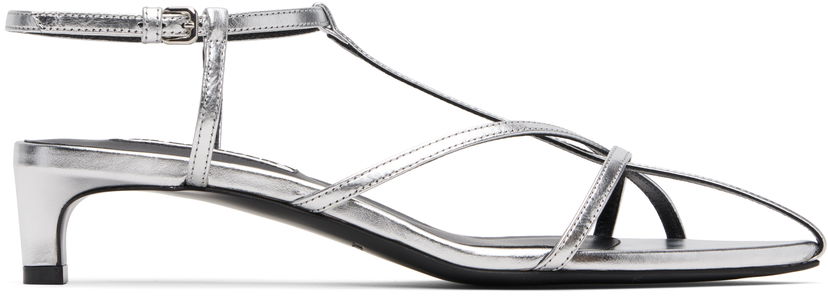 Sneakers och skor Jil Sander Jil Sander Cage Low Heel Sandals Metallisk | J15WP0129_P4836