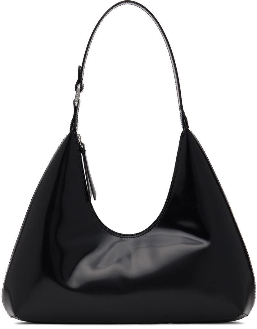 Axelväska BY FAR Amber Shoulder Bag Svart | 19PFAMRSBLWLAR