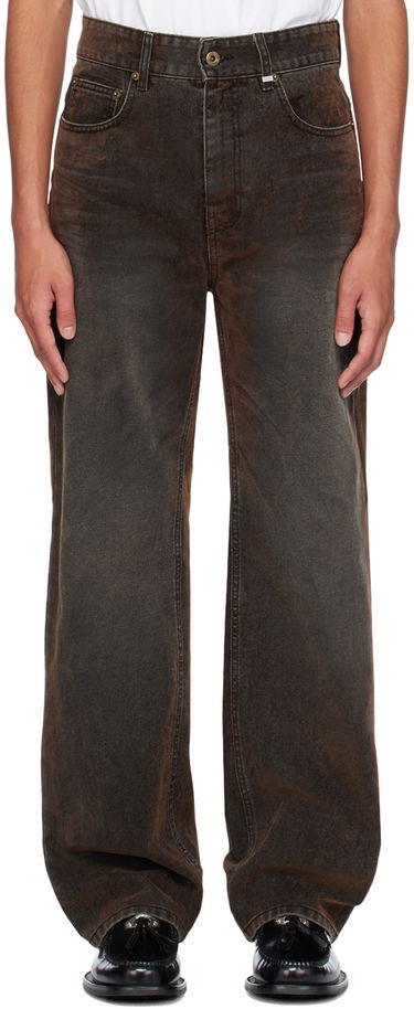 Jeans We11done We11done Flocked Jeans Brun | WD-DP2-24-318-M-BK, 0
