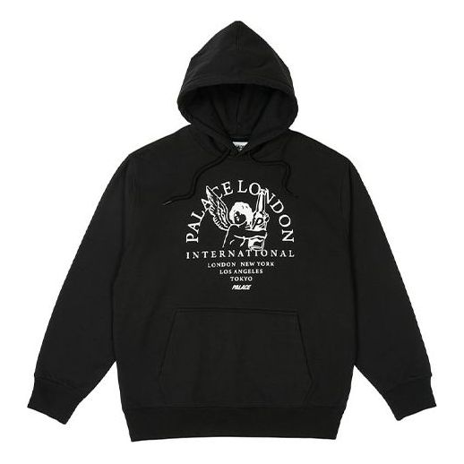 Sweatshirt Palace Palace International Print Hoodie Svart | P25CS069