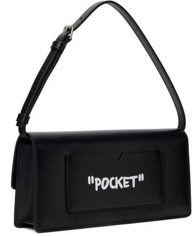 Handväska Off-White Off-White Jitney 1.0 Quote Shoulder Bag Svart | OWNN172C99LEA0021001, 2