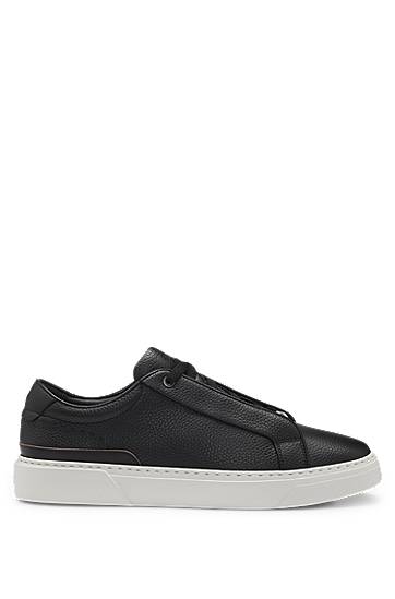 Kläder och accessoarer BOSS Gary Grained Leather Trainers Svart | 50545153, 1