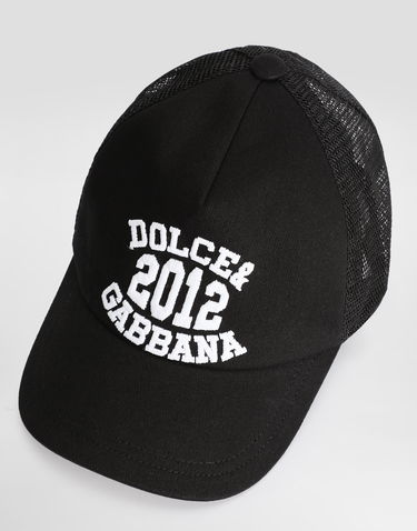 Hatt Dolce & Gabbana Dolce & Gabbana Twill and Mesh Baseball Hat with Embroidery Svart | LB4H80G7PBPN0000, 2