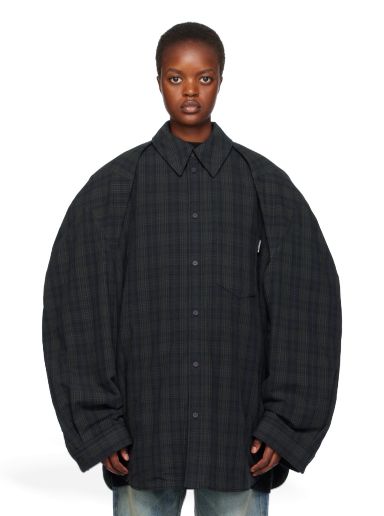 Skjorta Balenciaga Detachable Sleeves Shirt Svart | 751728 TOM17