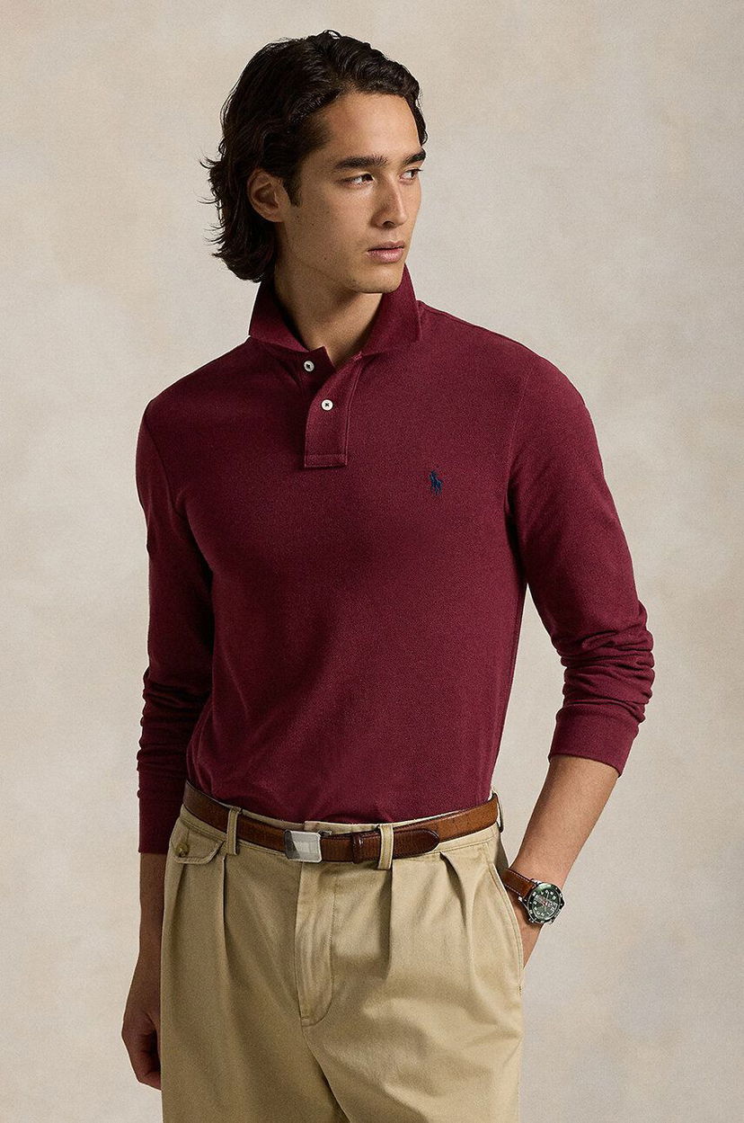 Polotröja Polo by Ralph Lauren Polo Ralph Lauren Long Sleeve Polo Shirt Bourgogne | 710681126