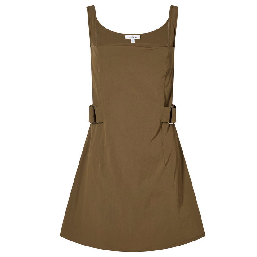 Klä Miaou Miaou Mila Mini Dress with Buckles Brun | 5053NYLOLV