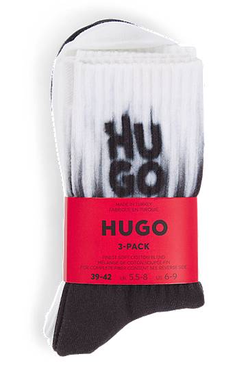 Strumpor BOSS HUGO Three-Pack Short Socks with Logo Svart | 50531488, 1