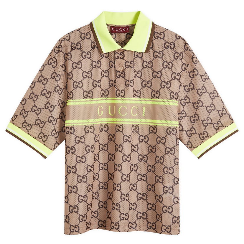 Polotröja Gucci GG Monogram Logo Polo Beige | 787890-XJGJ3-2270