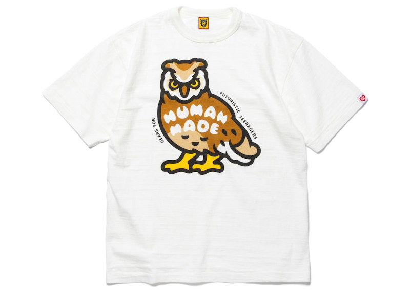 T-shirt Human Made Owl Print T-Shirt Vit | HM25TE005