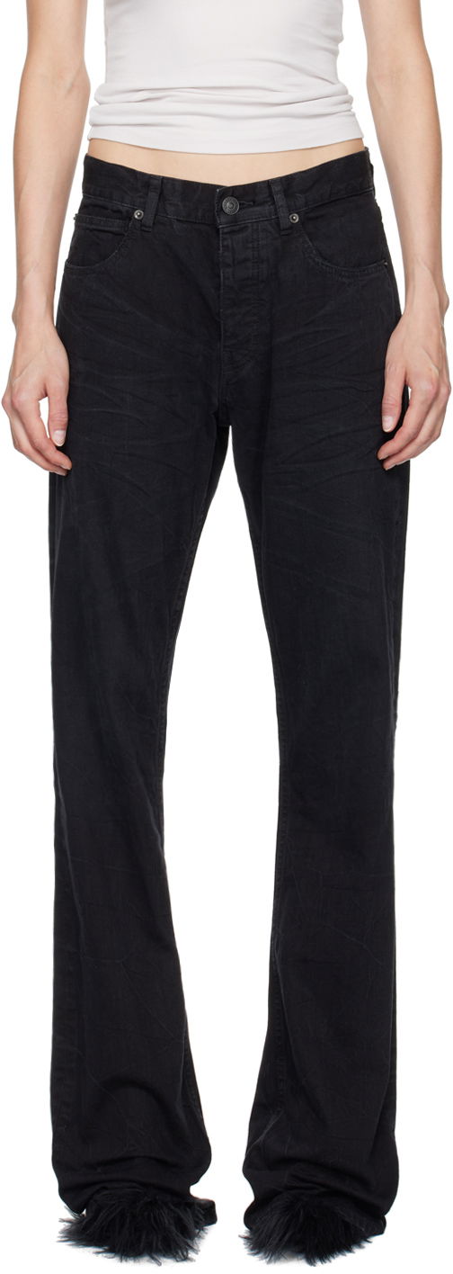 Jeans Balenciaga Low Waist Straight Jeans Svart | 794047 TQW54