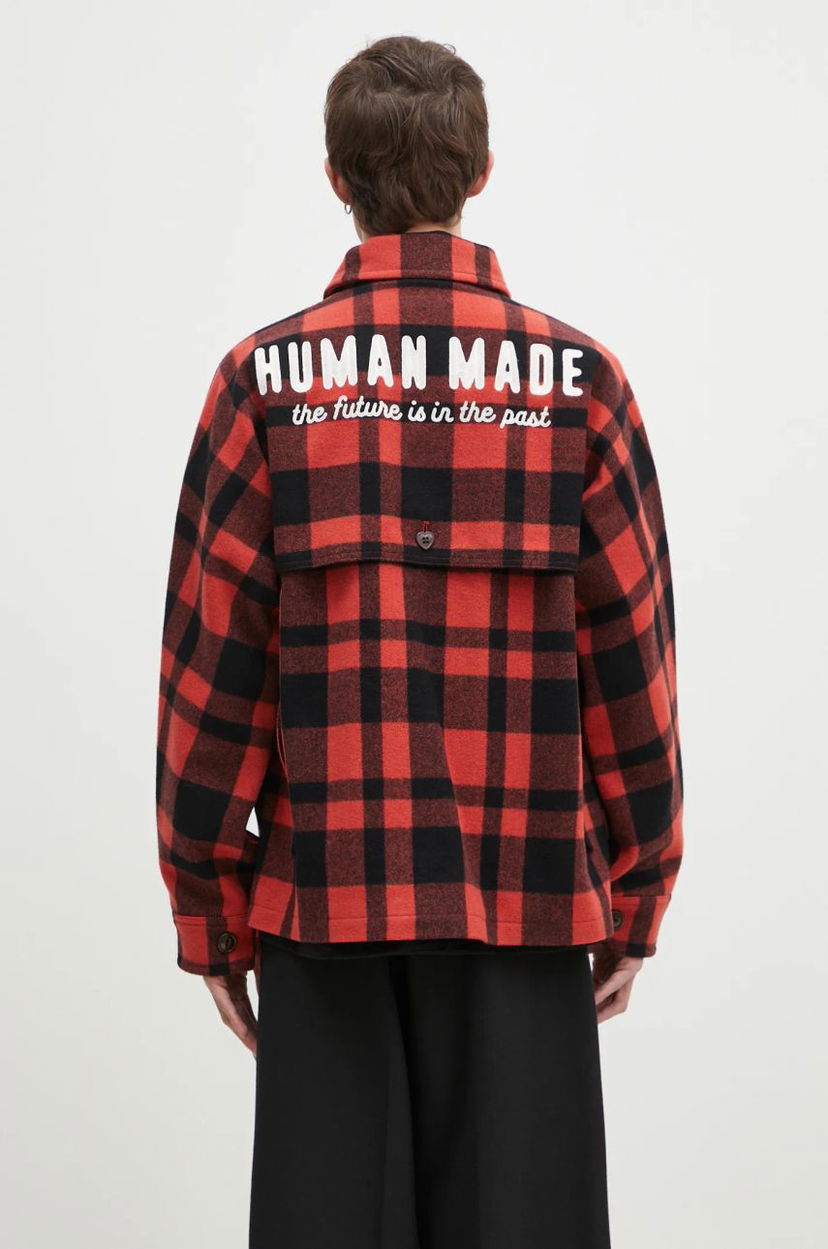 Skjorta Human Made Oversize Wool Hunting Jacket Röd | HM28JK031