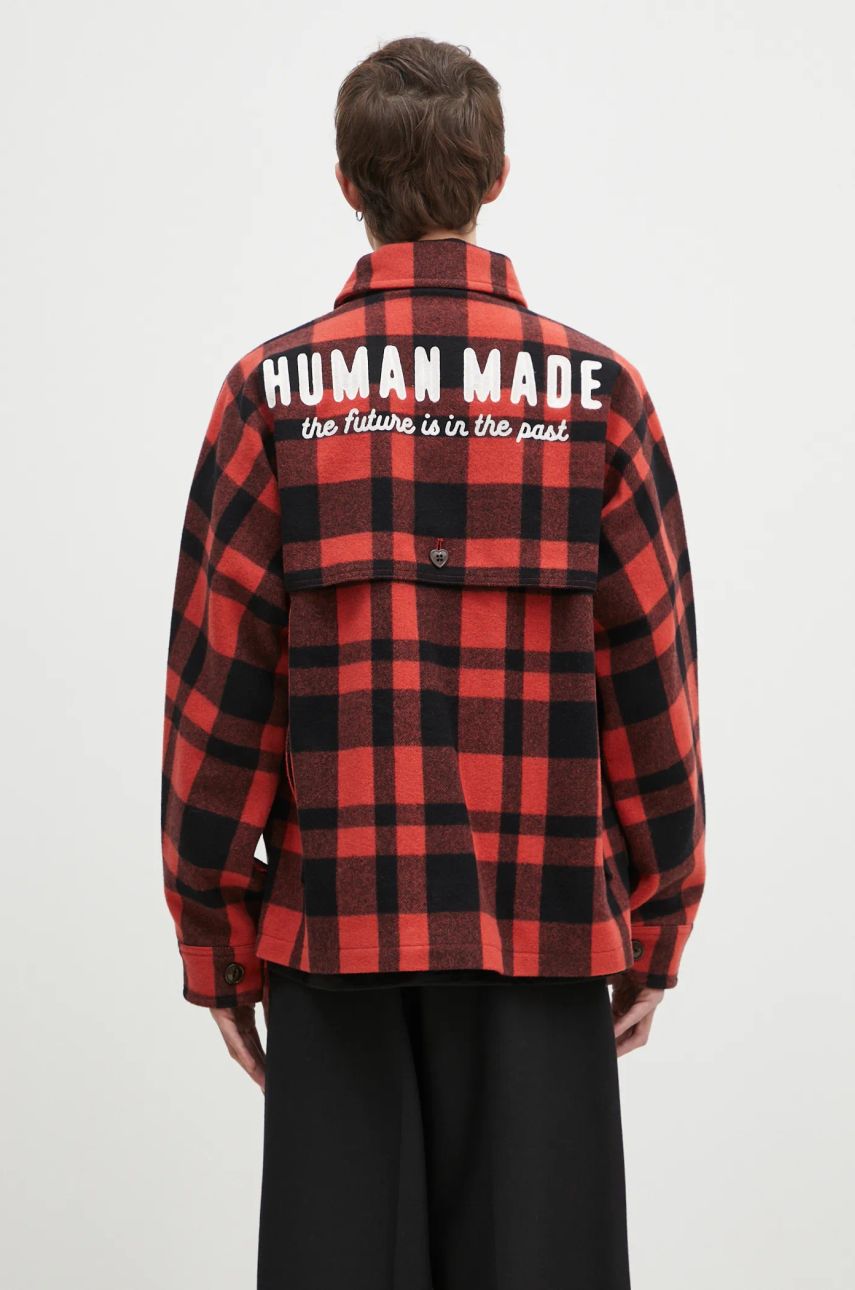 Skjorta Human Made Oversize Wool Hunting Jacket Röd | HM28JK031, 0