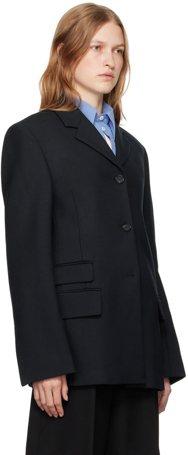 Jacka TOTEME TOTEME Straight Single-Breasted Blazer Svart | 244-WRZ0045-FB0061, 3