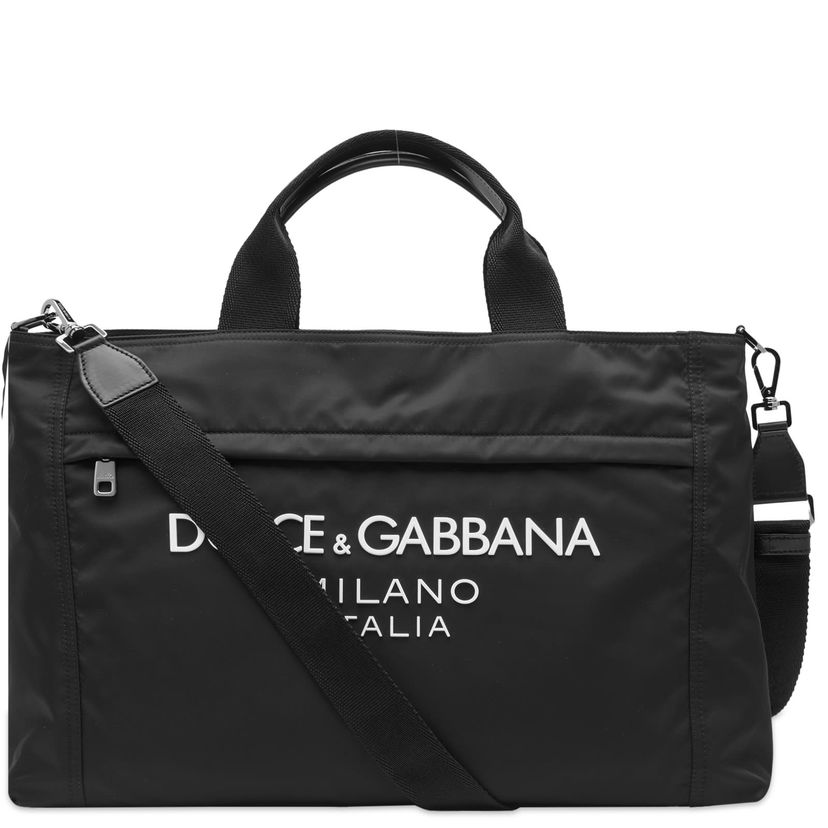 Handväska Dolce & Gabbana Nylon Logo Holdall Black Svart | BM2125AG182-8B956