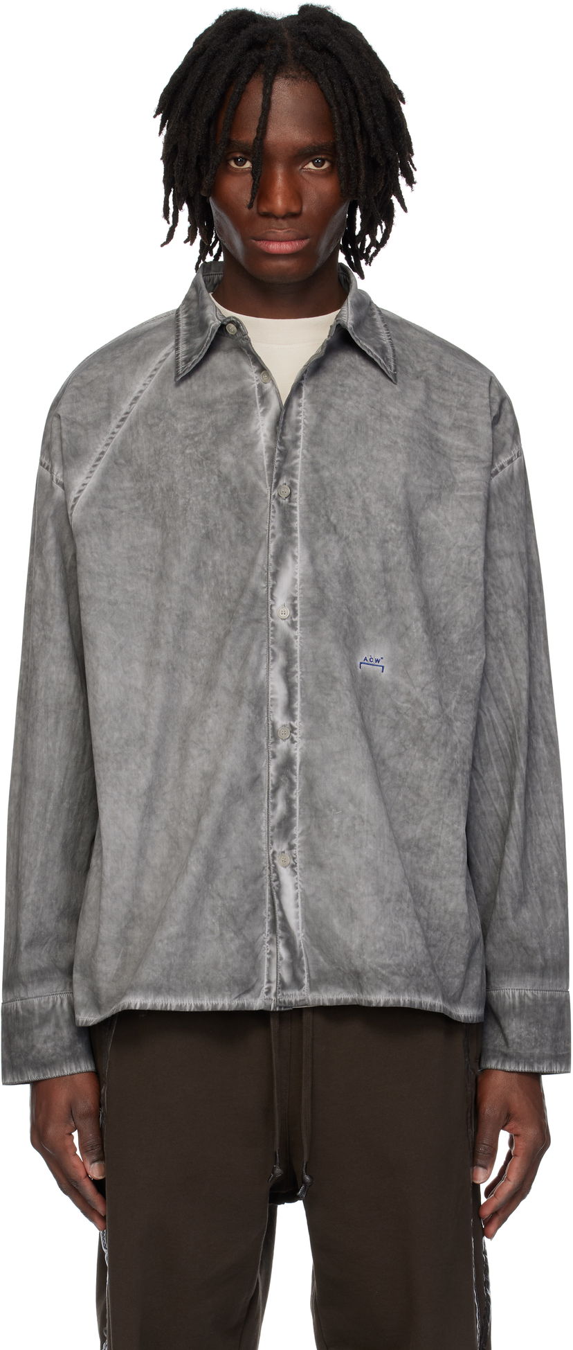 Skjorta A-COLD-WALL* A-COLD-WALL* Dissect Long Sleeve Shirt Grå | ACWMSH159