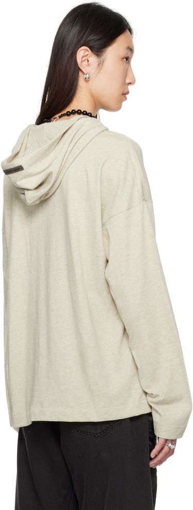 Sweatshirt Fear of God Fear of God ESSENTIALS Long Sleeve Hoodie Beige | 125SP257042FW, 2