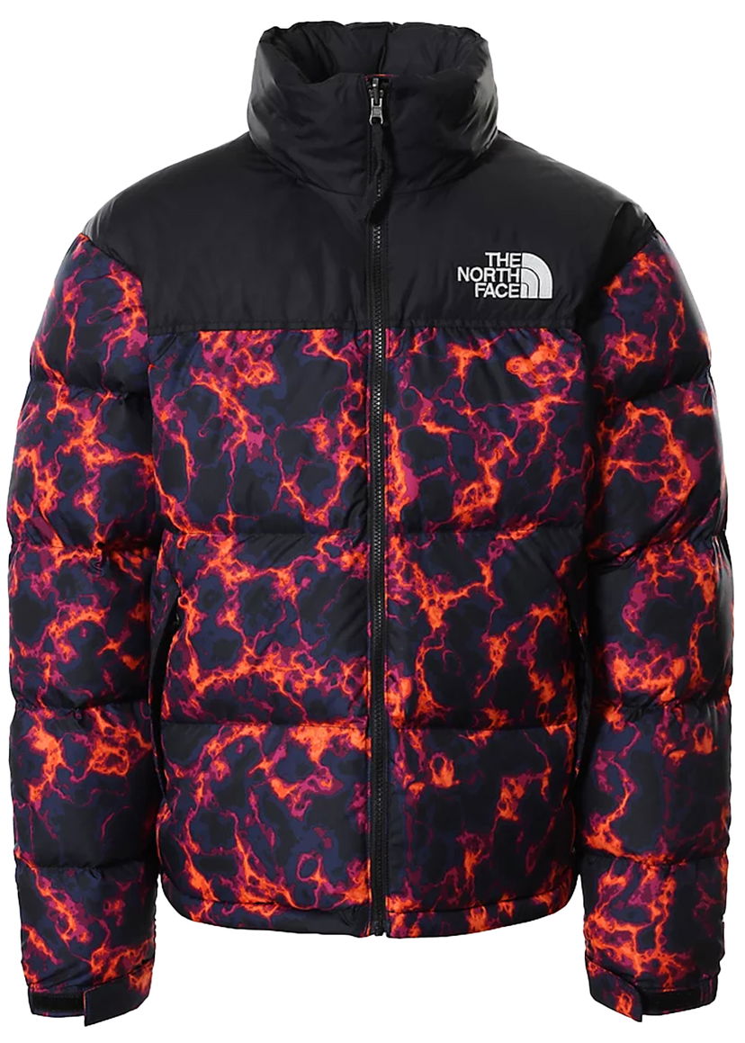 Pufferjacka The North Face 1996 Printed Retro Nuptse 700 Fill Packable Jacket TNF Black Marble Camo Print Svart | NF0A5IX4-29K