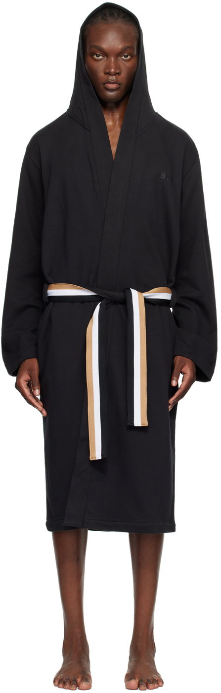 Kläder BOSS Black Hooded Robe Svart | 50503142