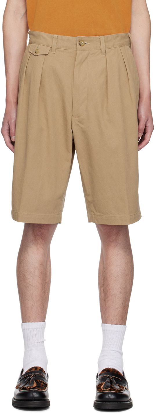 Shorts BEAMS Beams Plus 2 Pleats Shorts Beige | 3825-0067-874, 0