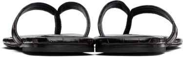 Kläder TOTEME TOTEME Croco-Embossed Flip-Flops Svart | 252-WAS4557-LE0076, 1