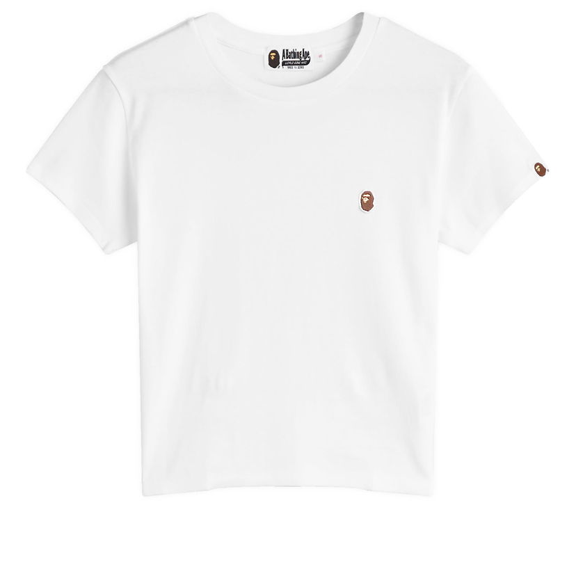 Crop top BAPE One Point Cropped T-Shirt Vit | 001CSK802003L-WHT