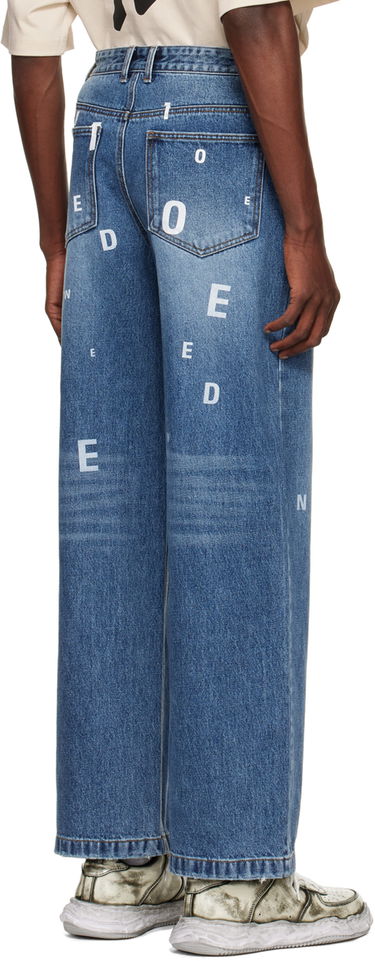 Jeans We11done Printed Jeans Blå | WD-DP3-22-386-M-NV, 2