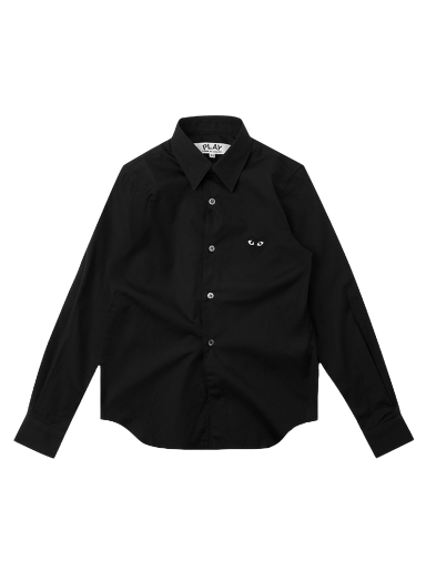 Skjorta Comme des Garçons PLAY Black Heart Button Up Shirt Svart | az b003 051 1