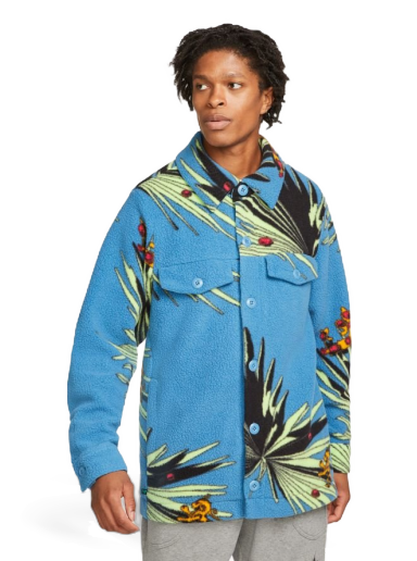 Jacka Nike Lebron Sherpa Button-Down Jacket Blå | DA6707-469