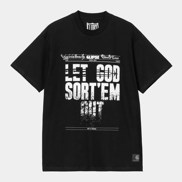 T-shirt Carhartt WIP Clipse Virginia Beach World Tour 'LET COD SORT'EM OUT' S/S T-Shirt Svart | I035162_5, 0