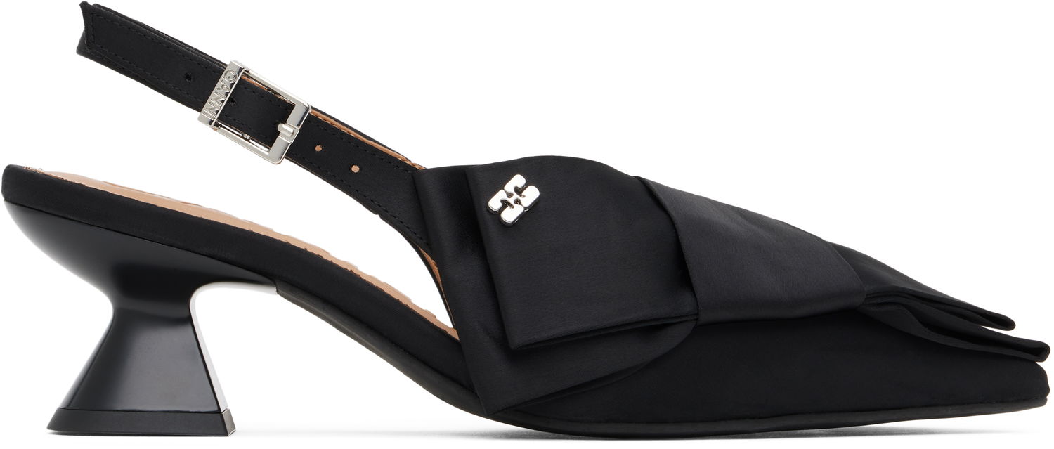 Sneakers och skor GANNI GANNI Bow Kitten Heel Pumps Svart | S2848, 0